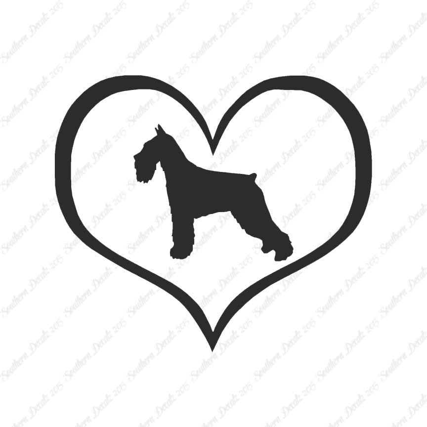 Standard Schnauzer Dog Heart Love