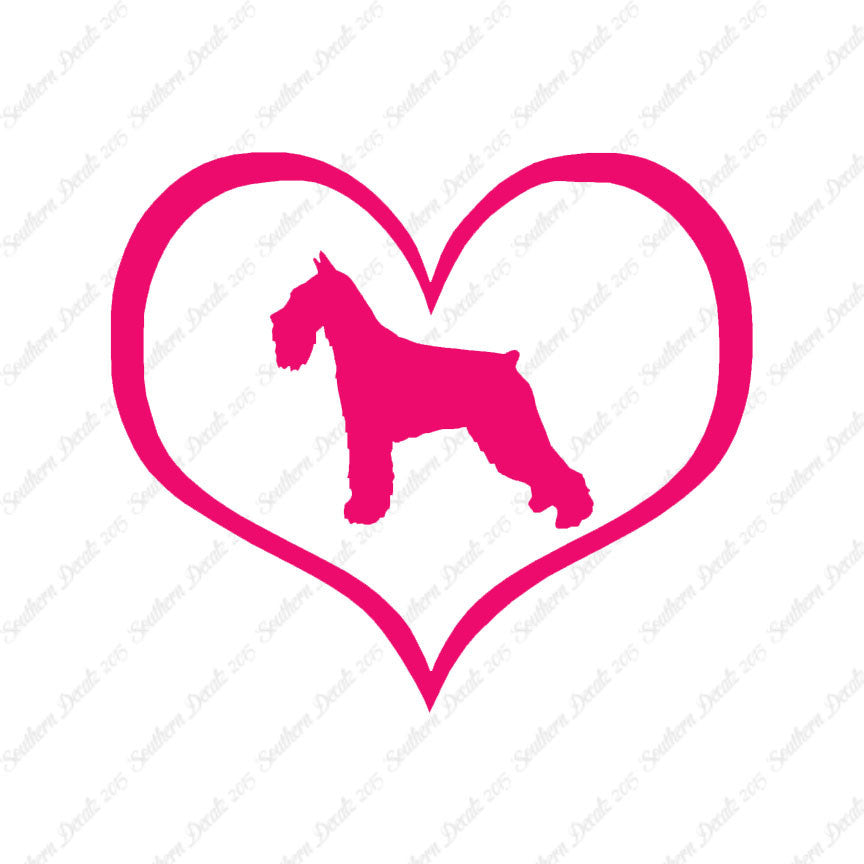 Standard Schnauzer Dog Heart Love