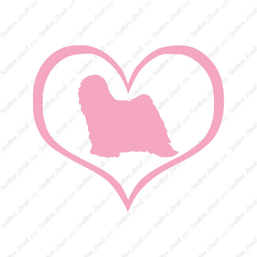 Tibetan Terrier Dog Heart Love