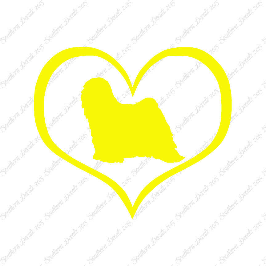 Tibetan Terrier Dog Heart Love