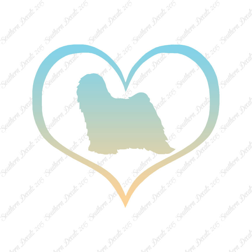 Tibetan Terrier Dog Heart Love