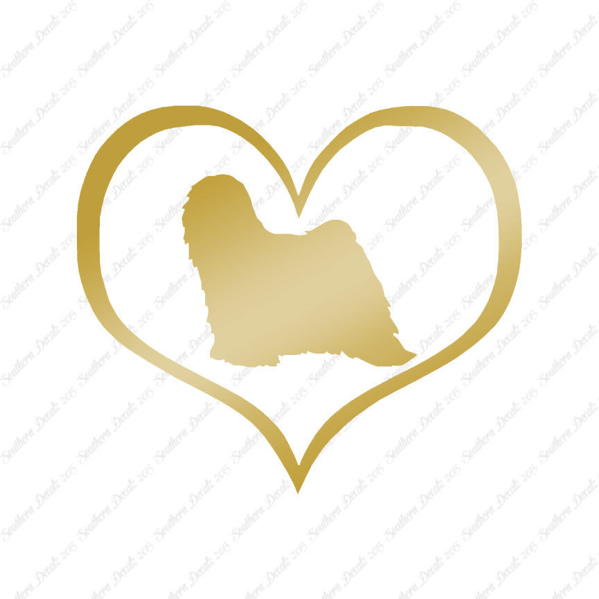 Tibetan Terrier Dog Heart Love