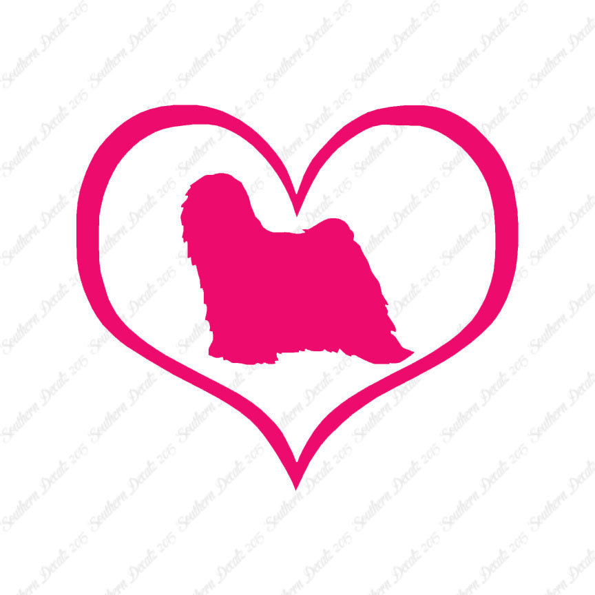 Tibetan Terrier Dog Heart Love