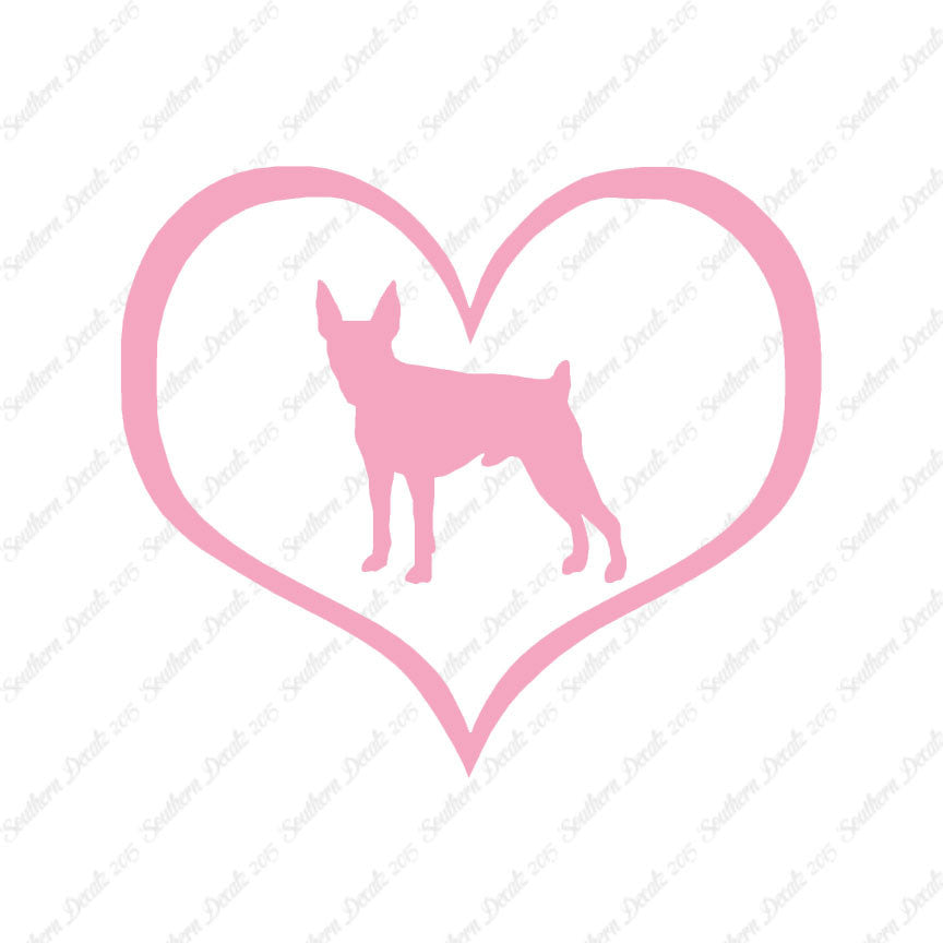 Toy Fox Terrier Dog Heart Love