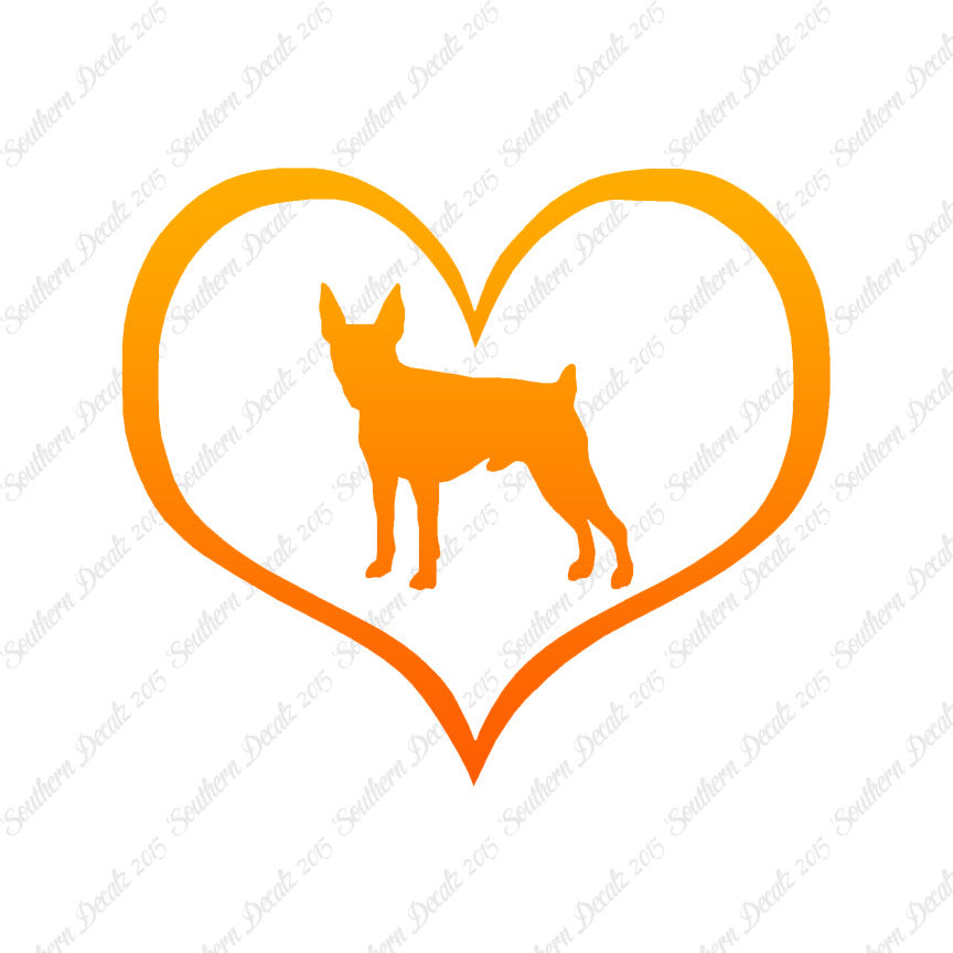 Toy Fox Terrier Dog Heart Love