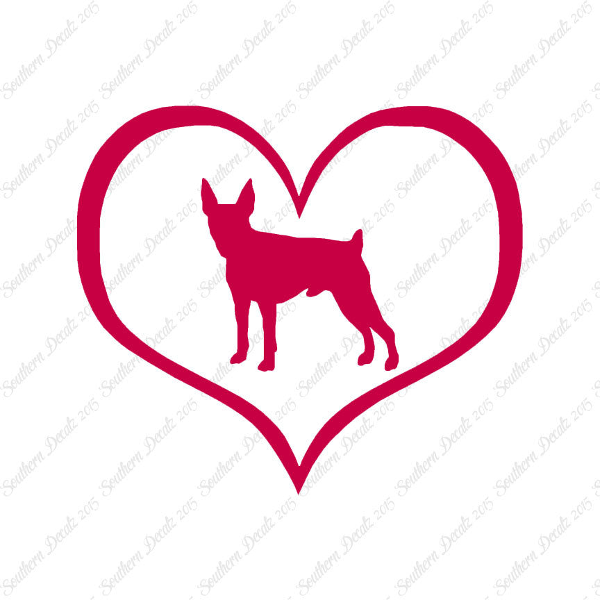 Toy Fox Terrier Dog Heart Love