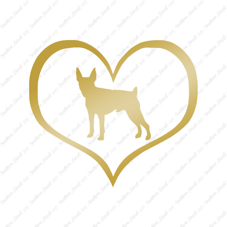 Toy Fox Terrier Dog Heart Love