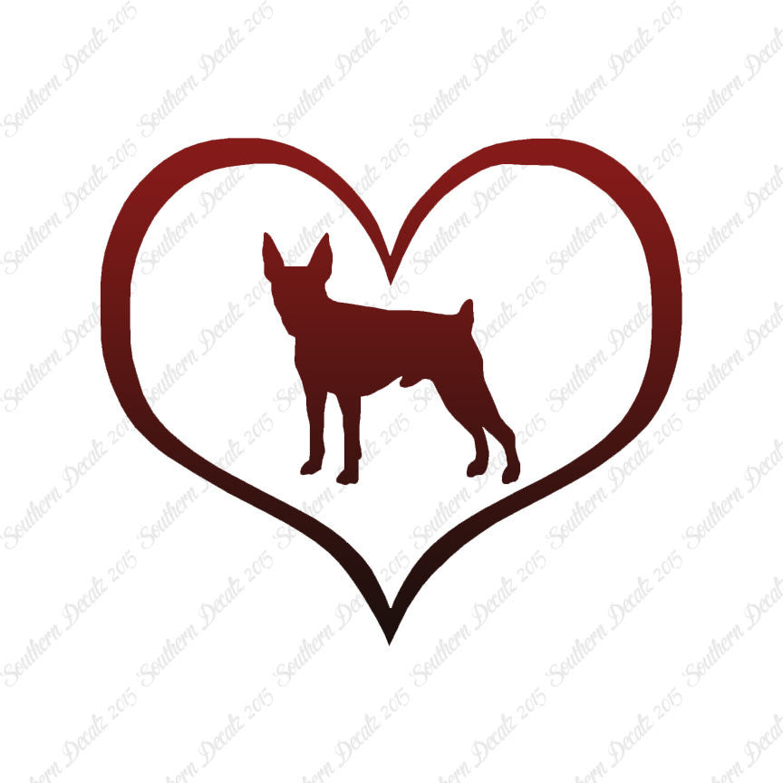 Toy Fox Terrier Dog Heart Love