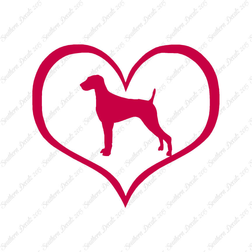 Weimaraner Dog Heart Love