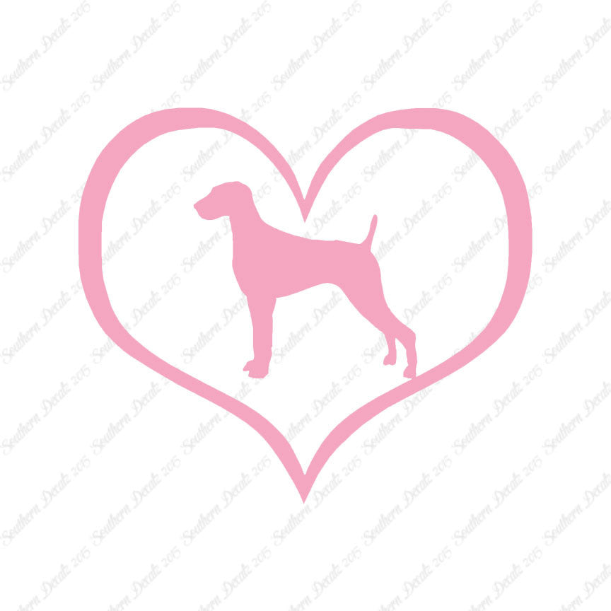 Weimaraner Dog Heart Love