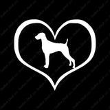 Weimaraner Dog Heart Love