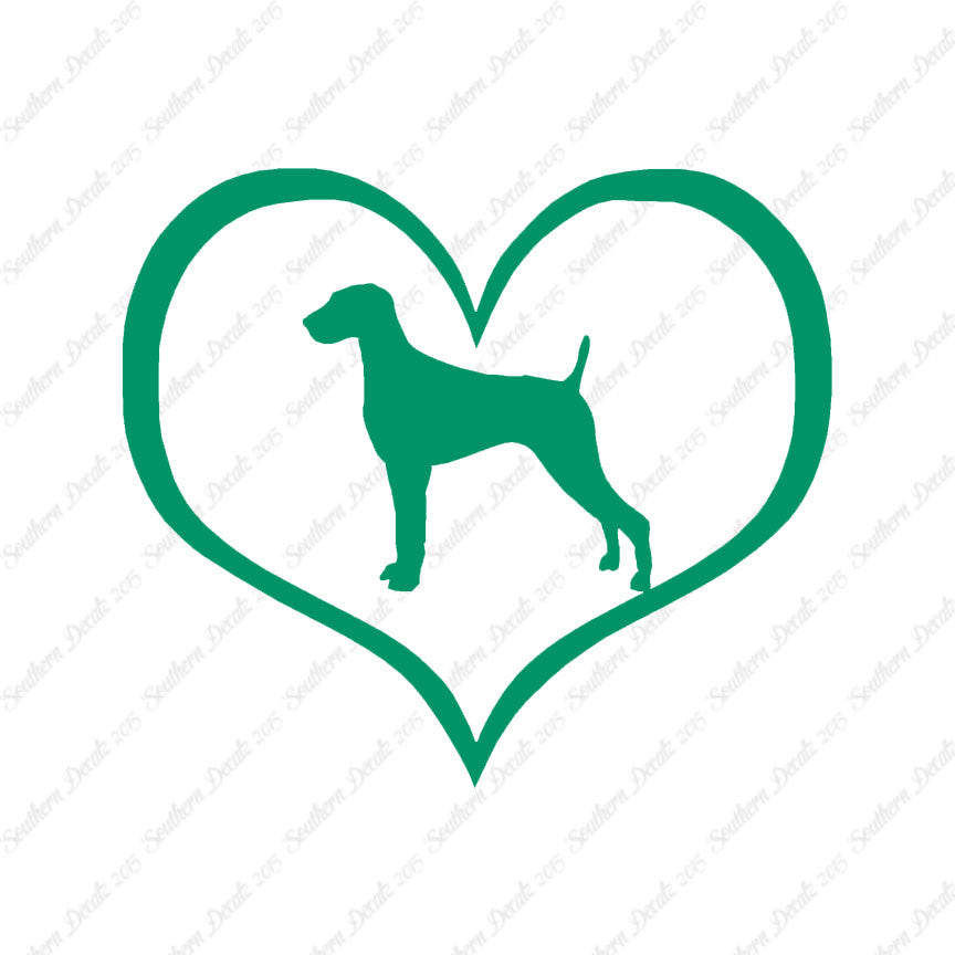 Weimaraner Dog Heart Love