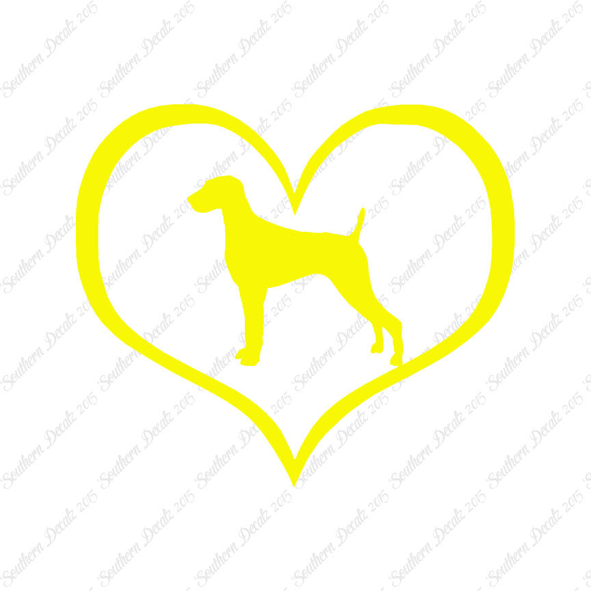 Weimaraner Dog Heart Love