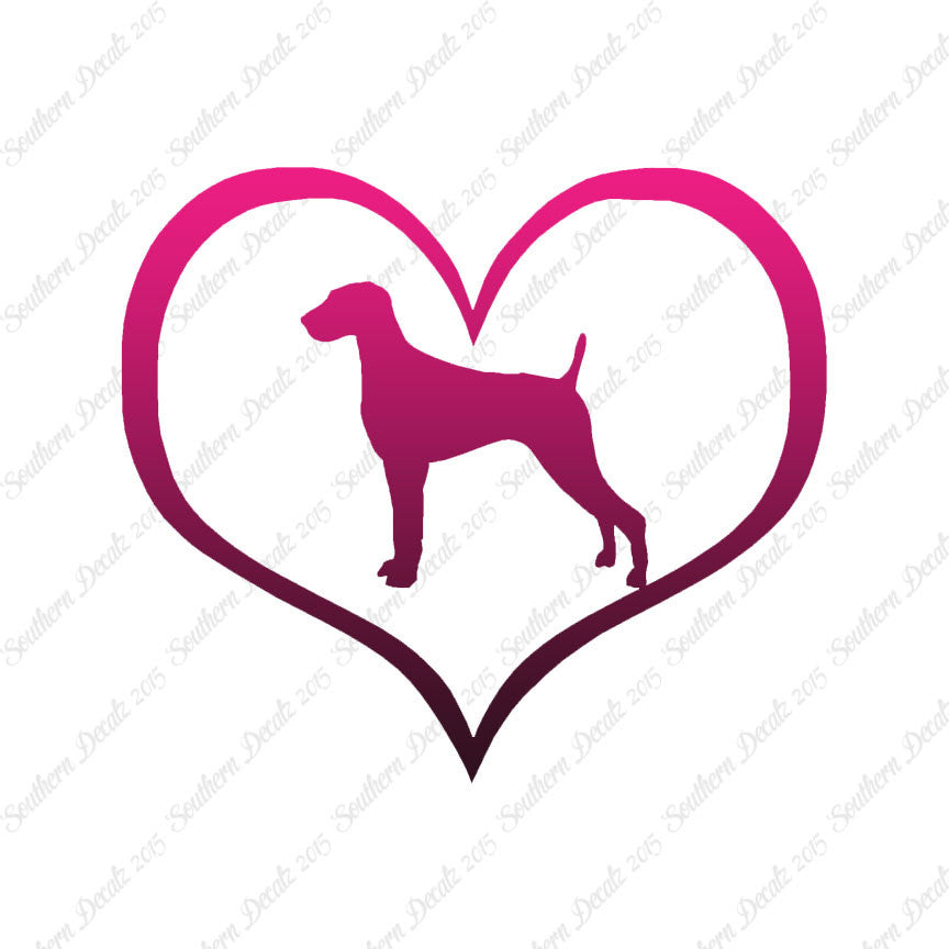 Weimaraner Dog Heart Love