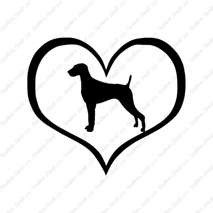 Weimaraner Dog Heart Love