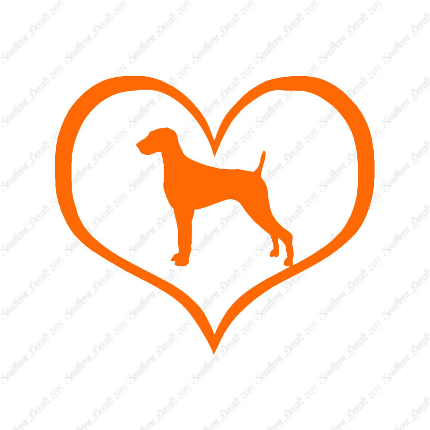 Weimaraner Dog Heart Love