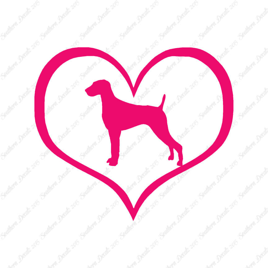 Weimaraner Dog Heart Love