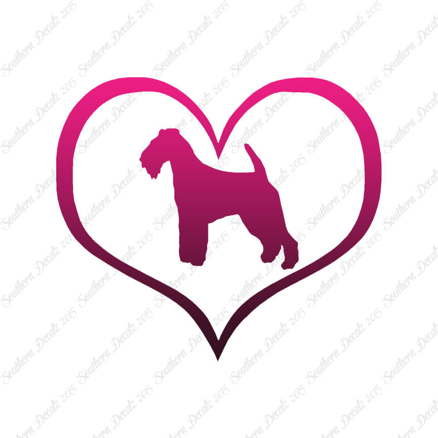 Welsh Terrier Dog Heart Love