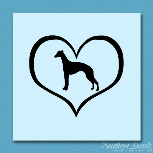 Whippet Dog Heart Love