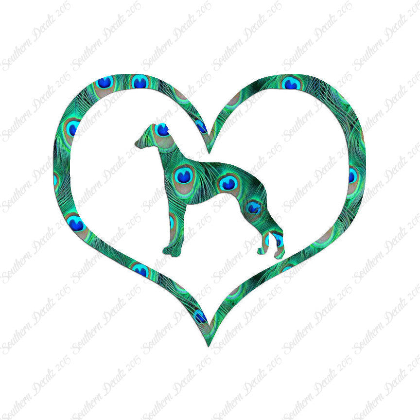 Whippet Dog Heart Love