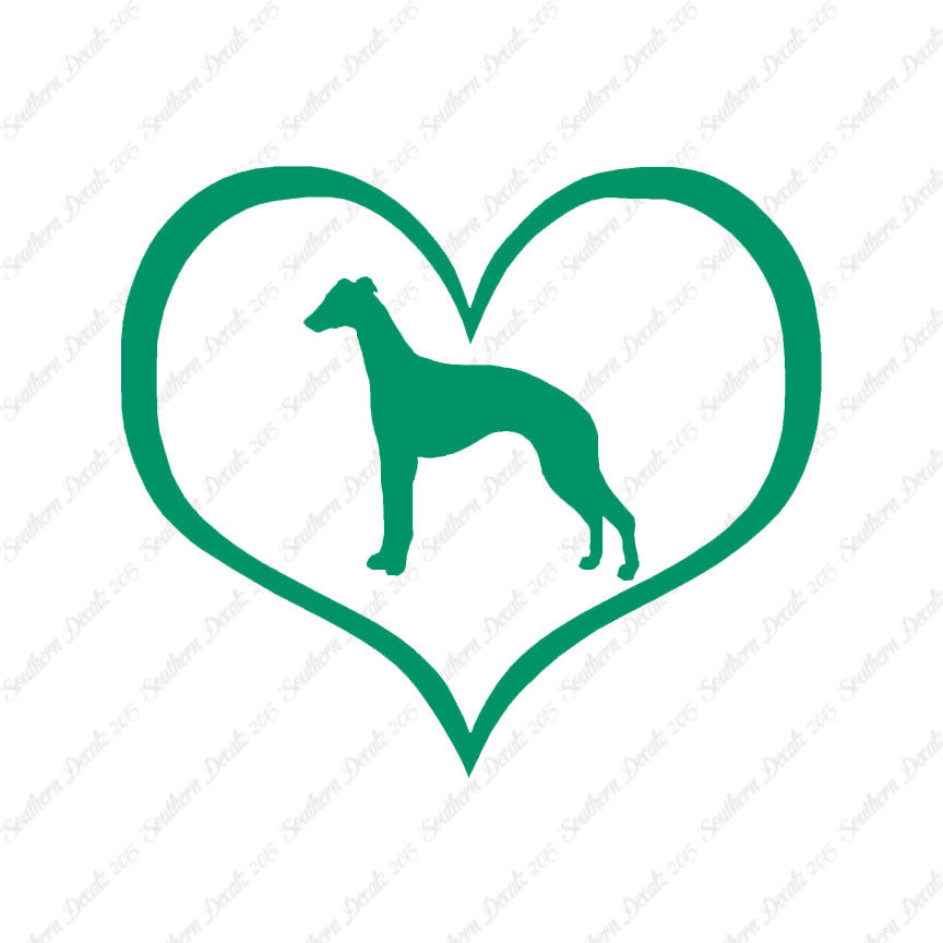 Whippet Dog Heart Love