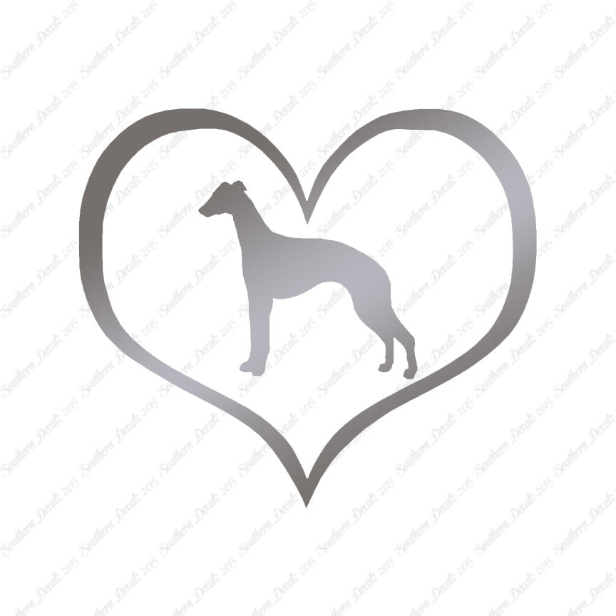 Whippet Dog Heart Love