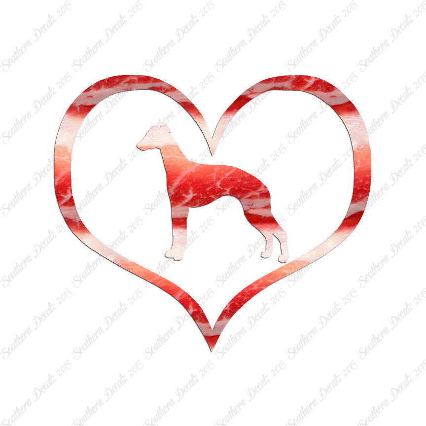 Whippet Dog Heart Love