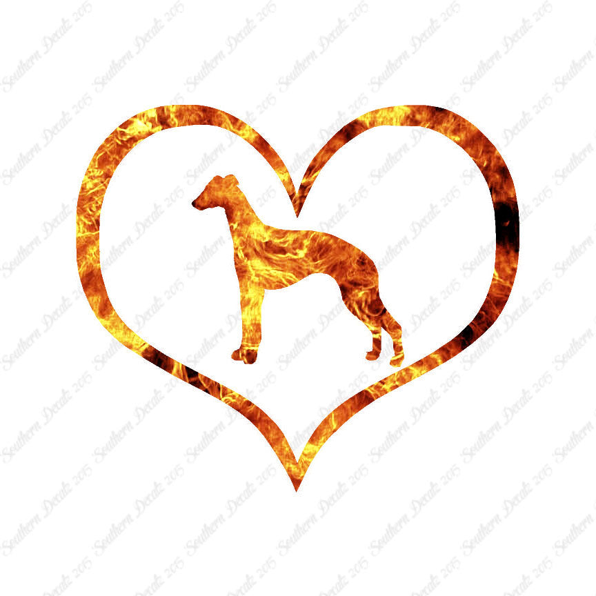 Whippet Dog Heart Love