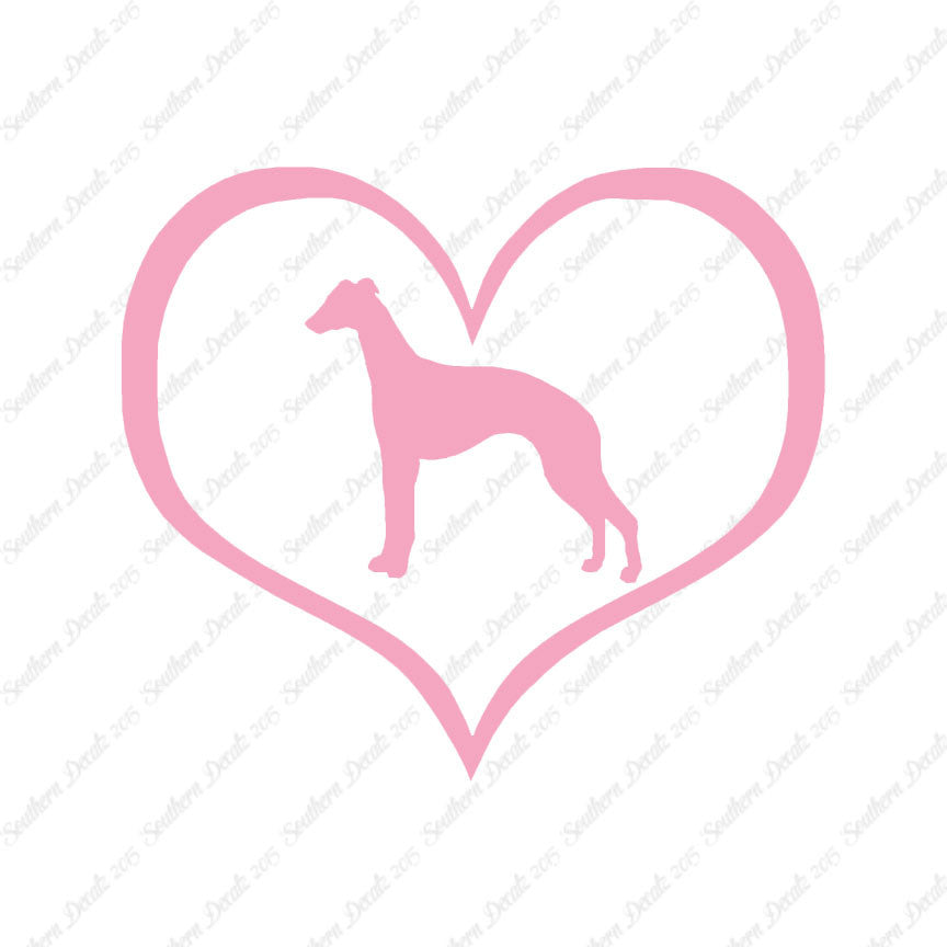 Whippet Dog Heart Love