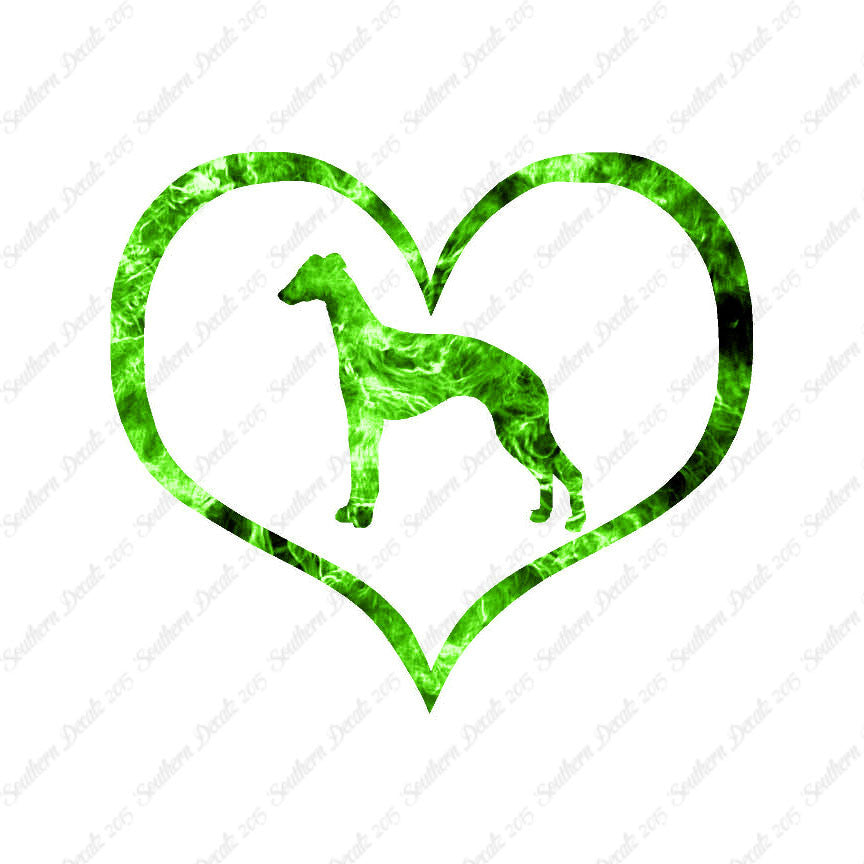 Whippet Dog Heart Love