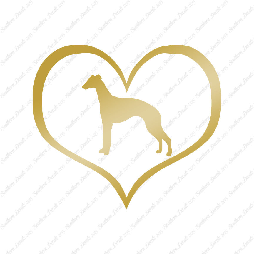 Whippet Dog Heart Love