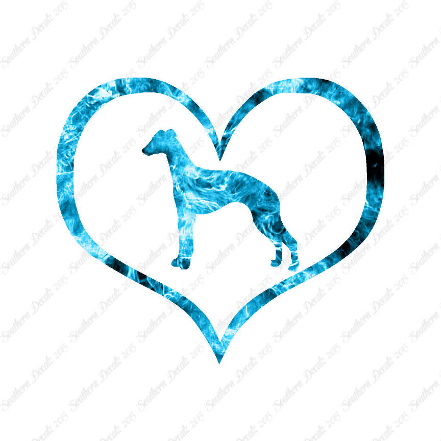 Whippet Dog Heart Love