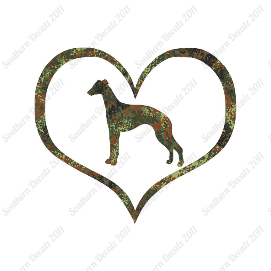 Whippet Dog Heart Love