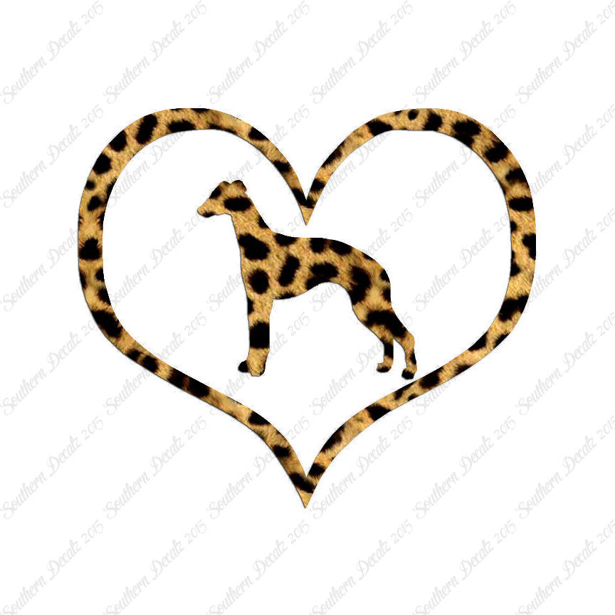 Whippet Dog Heart Love