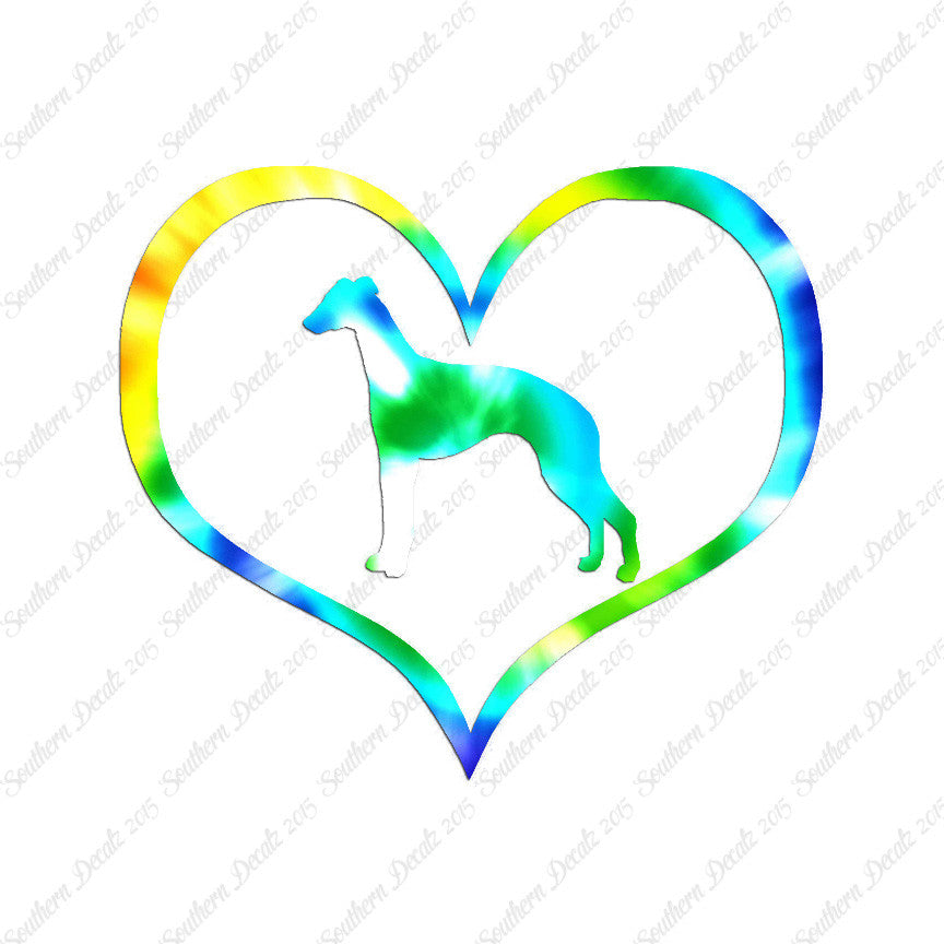 Whippet Dog Heart Love