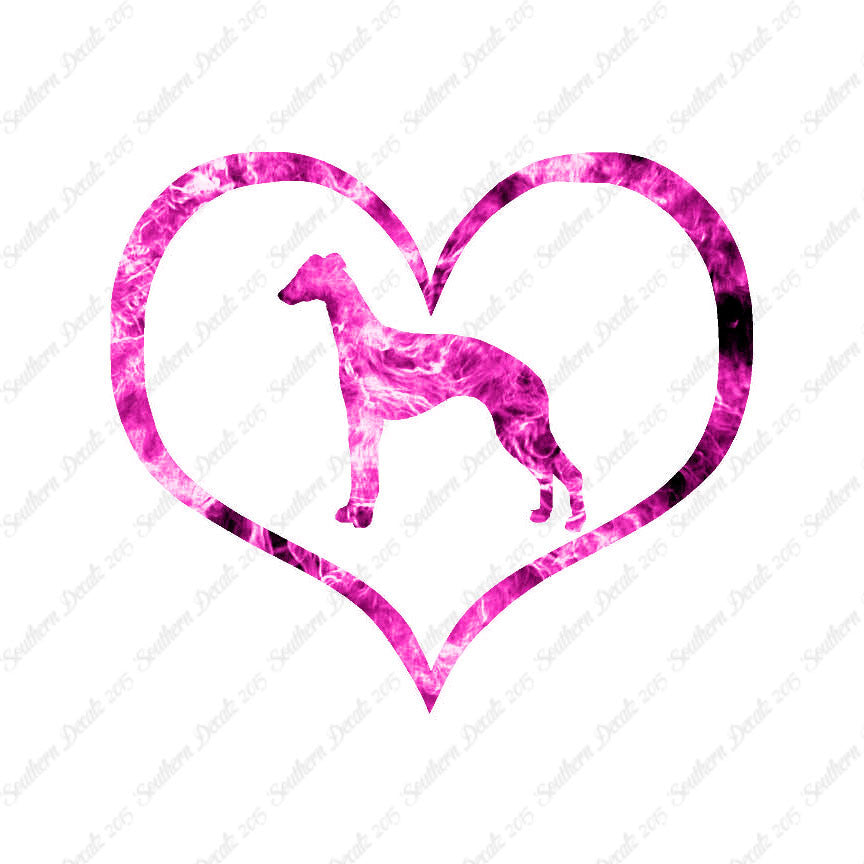 Whippet Dog Heart Love