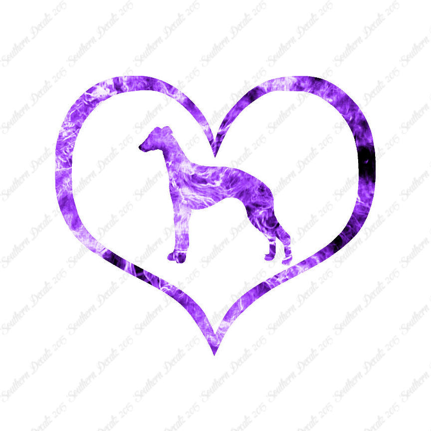 Whippet Dog Heart Love