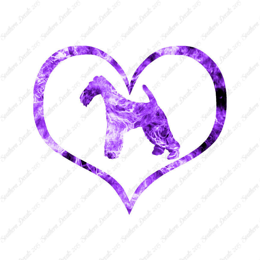 Wire Fox Terrier Dog Heart Love