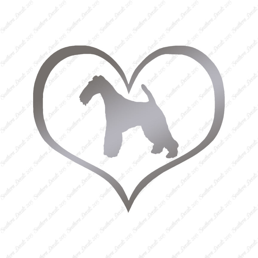 Wire Fox Terrier Dog Heart Love