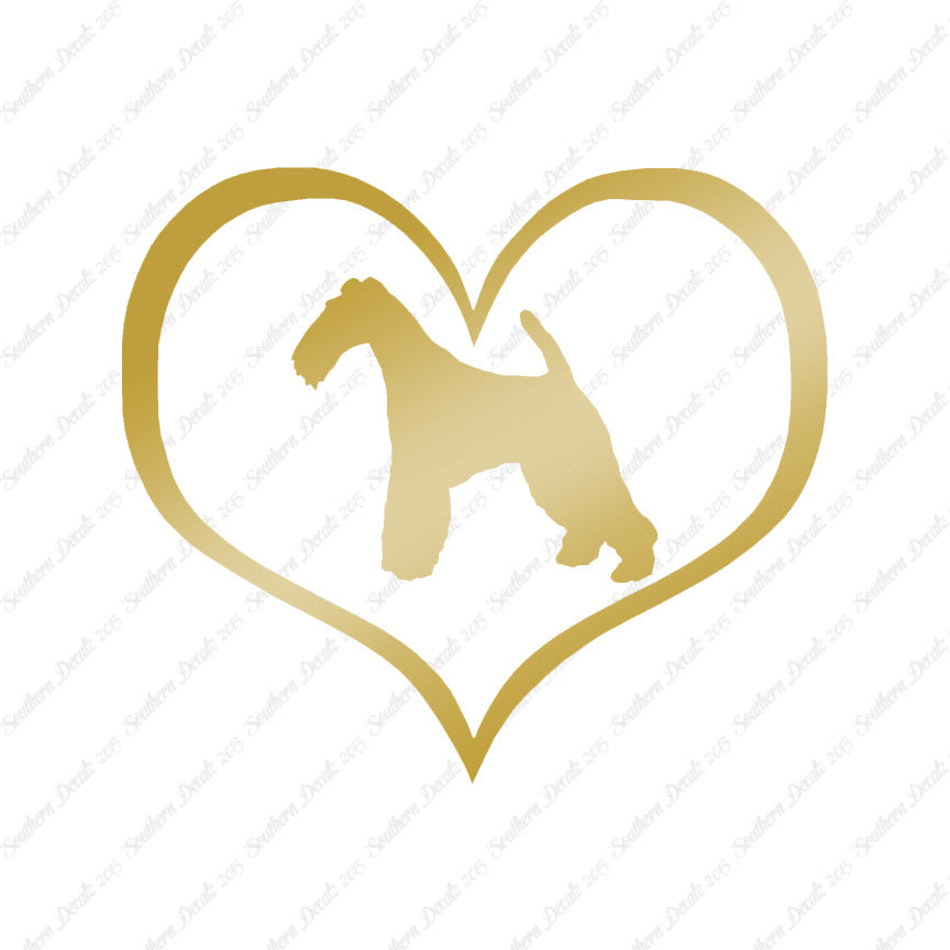 Wire Fox Terrier Dog Heart Love