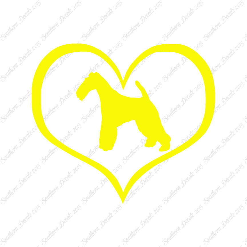 Wire Fox Terrier Dog Heart Love