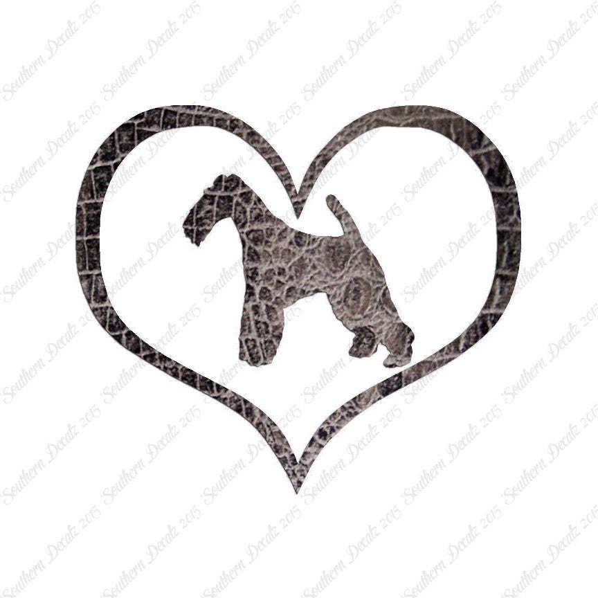 Wire Fox Terrier Dog Heart Love