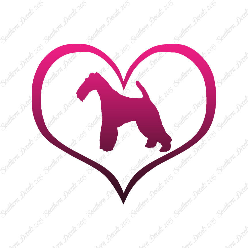 Wire Fox Terrier Dog Heart Love