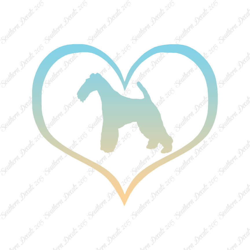 Wire Fox Terrier Dog Heart Love