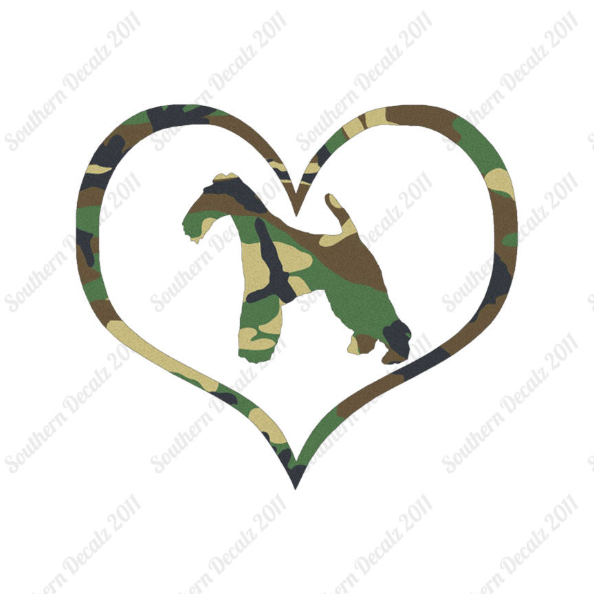 Wire Fox Terrier Dog Heart Love
