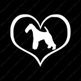 Wire Fox Terrier Dog Heart Love