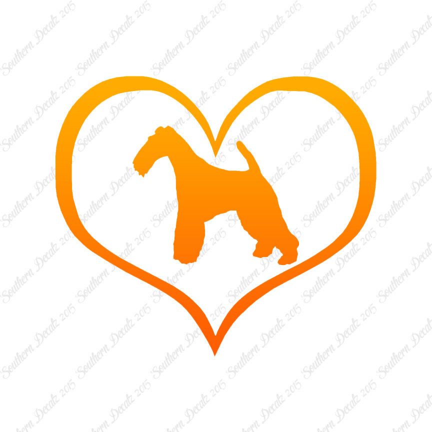 Wire Fox Terrier Dog Heart Love