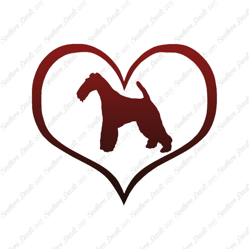 Wire Fox Terrier Dog Heart Love