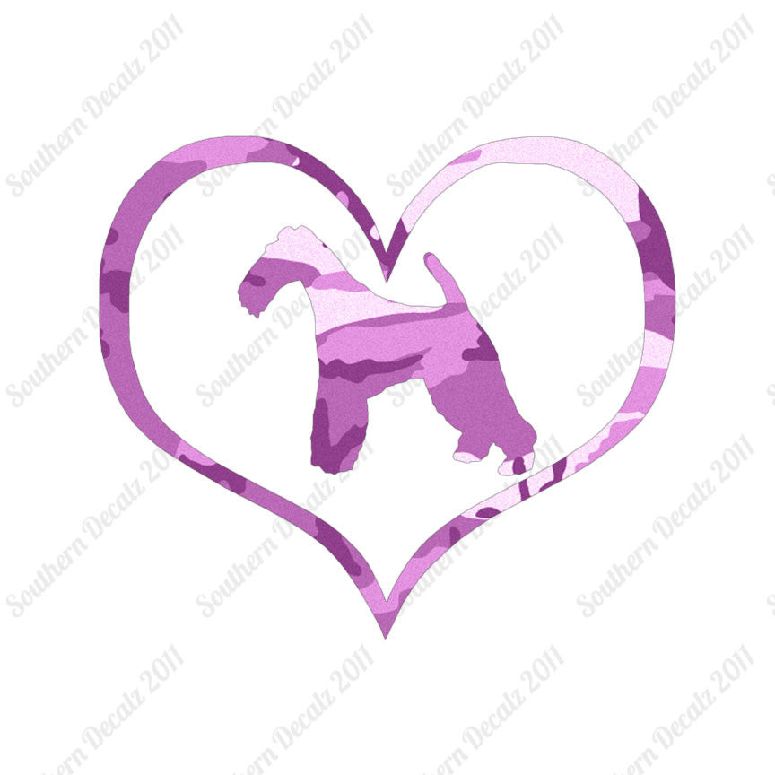 Wire Fox Terrier Dog Heart Love