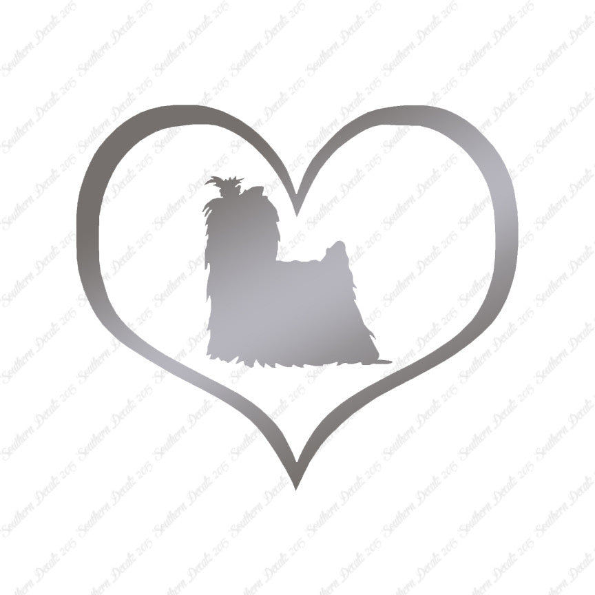 Yorkshire Terrier Dog Heart Love